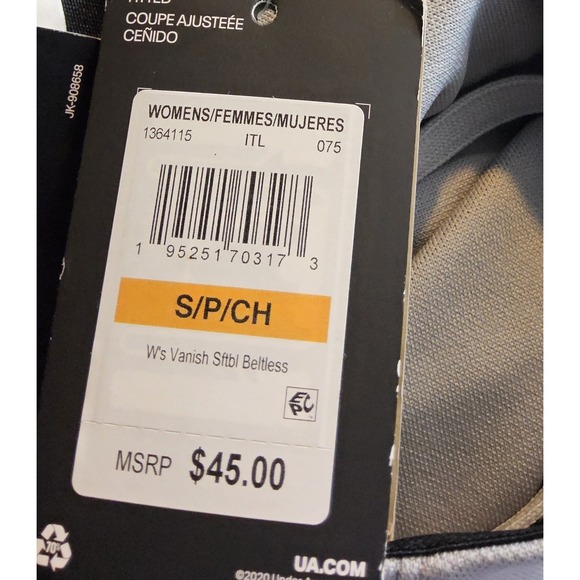 Under Armour Softball Pants Womans Sz S New Vanish Beltless 3/4 Kickers Gray - Picture 8 of 8